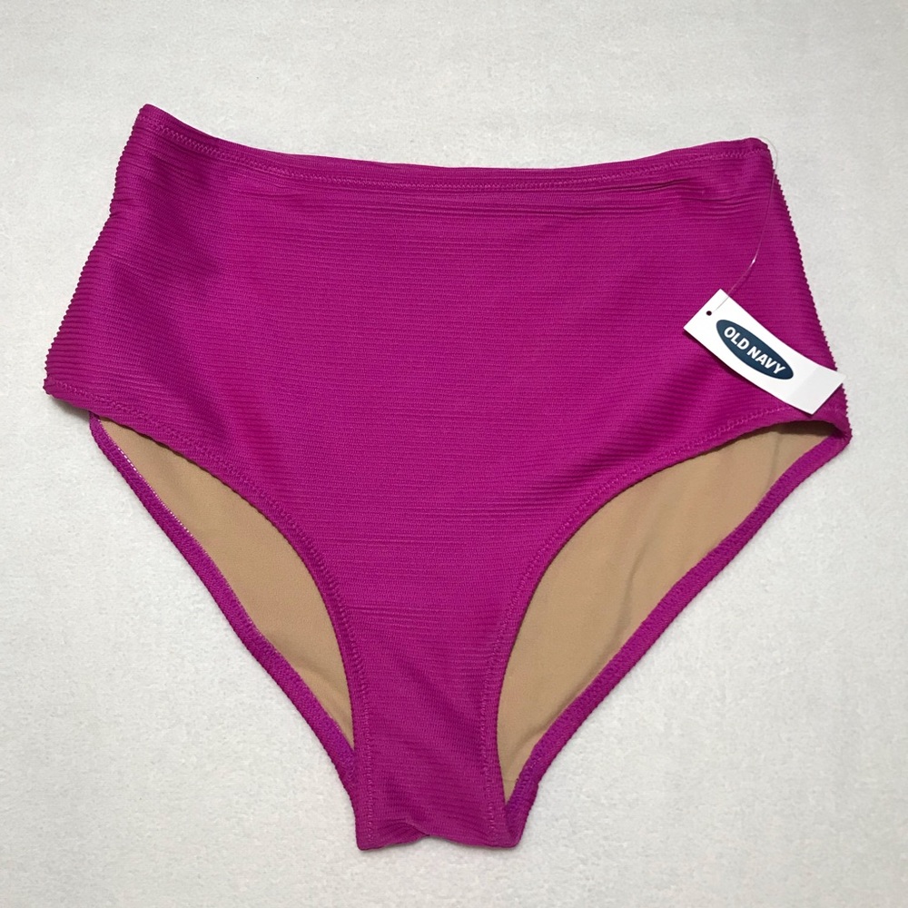 NWT - Magenta High Waist Bikini Bottom - S